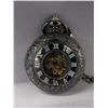 Image 1 : New 2-Sided skeleton pocket watch with chain