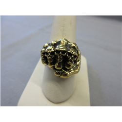 Man's Fist & Skull biker style ring