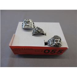 3 Estate Buddha rings - various designs
