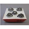 Image 1 : 5 Men's Biker Rings - Skulls & Bones