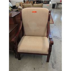 2 Upholstered arm chairs with wide seats