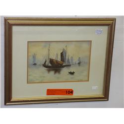 English watercolour signed L. A. M. B. 1920