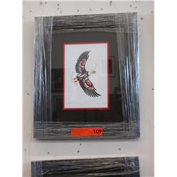 Framed Richard Shorty print: "Eagle"
