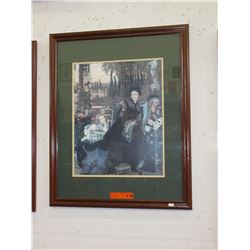 Framed print of a Victorian scene