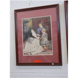 Framed print of a Victorian scene