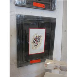 Framed Richard Shorty print: "Rising Up"