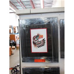 Framed Richard Shorty print: "Thunderbird Mask"