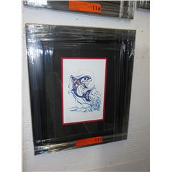 Framed Richard Shorty print: "Dolphin"