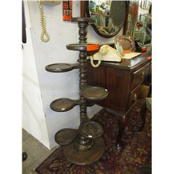 Solid wood plant stand