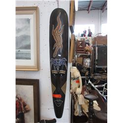 Carved wood wall mask