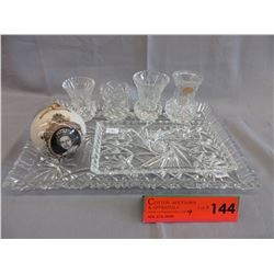 Assortment of Crystal, glass & a ceramic Pomander