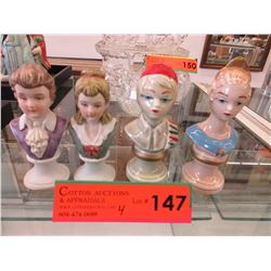 4 Decorative 4" statuettes