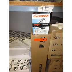 Case of halogen Par 38 floodlight bulbs