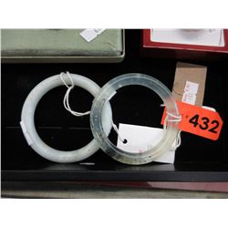 2 Jadeite bangle bracelets