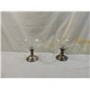 Image 1 : LOT 2 WEIGHTED STERLING & GLASS CANDY DISHES