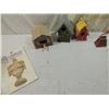 Image 1 : LOT 5 MISC BIRDHOUSES, BELL, WOODEN CARVED DETAIL