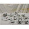 Image 2 : MINATURE ROSE TEA SET W/ SERVING PLATES