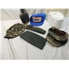 Image 1 : LOT 7 MILITARY HATS, BELT, CANTEEN