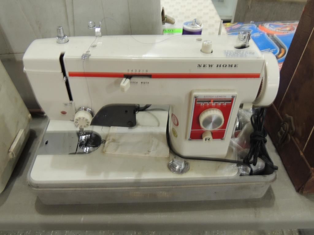 1891 New Home Vintage Sewing Machine with Singer Treadle Base New home vintage sewing machine