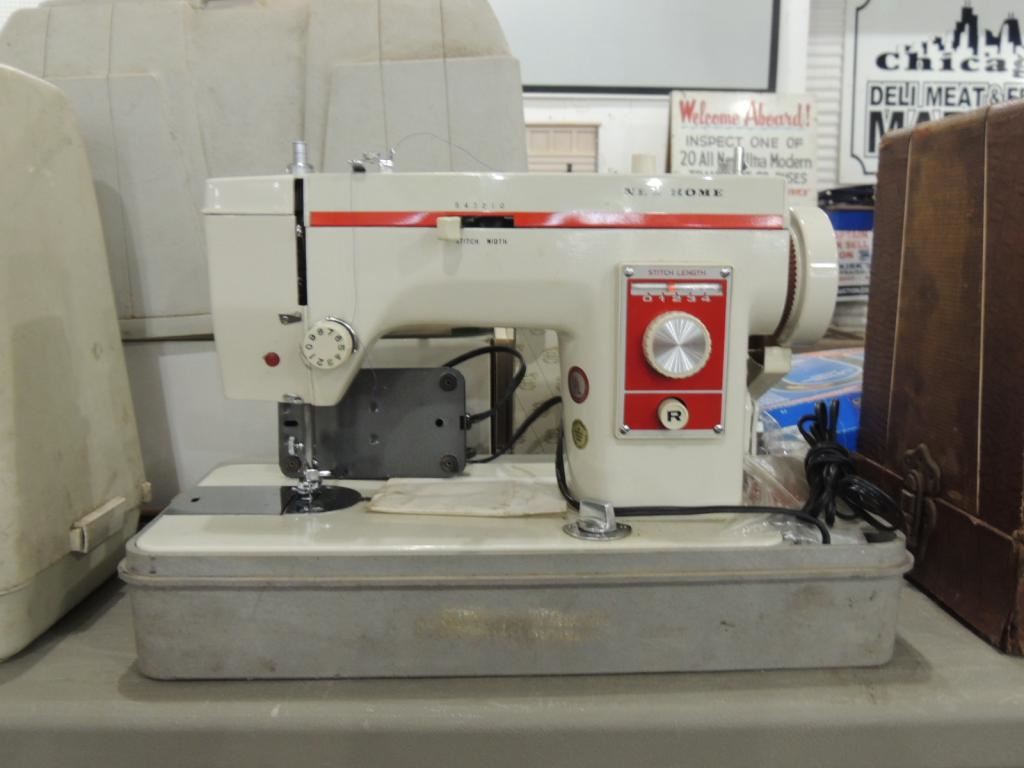 VINTAGE NEW HOME SEWING MACHINE - BROWN ELECTRIC IN CASE - Bentley ... VINTAGE NEW HOME SEWING MACHINE - BROWN ELECTRIC IN CASE - Bentley ...