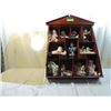 Image 1 : WALL DISPLAY CABINET W/ 11 MINI DOLLS