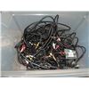 Image 1 : BOX LOT ASSORTED AUDIO CABLES, MICROPHONE CABLES,