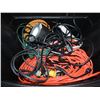Image 1 : BOX LOT ELECTRIC CABLES, POWER STRIPS, CORDS