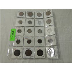 LOT 20 MISC FOREIGN COINS
