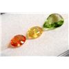 Image 1 : PERIDOT 0.43CTS & SAPPHIRE ORANGE & YELLOW 0.50CTW