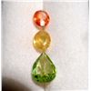 Image 2 : PERIDOT 0.43CTS & SAPPHIRE ORANGE & YELLOW 0.50CTW