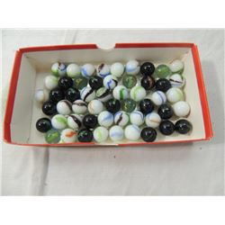 50+ ASSORTED VINTAGE MARBLES
