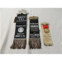 LOT 3 ANTIQUE RIBBONS