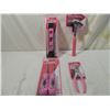 Image 1 : LOT 4 PINK LADIES TOOLS: PLIERS, HAMMER, LEVEL, SR