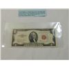 Image 1 : OLD 2 RED SEAL DOLLAR NOTE BILL