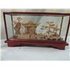 Image 2 : LOT 2 ORIENTAL CORK CARVING & DOLL DISPLAY