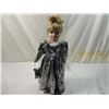 Image 3 : 17" PORCELAIN DOLL METALLIC SILVER DRESS
