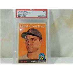 1958 TOPPS CLINT COURTNEY #92 BASEBALL CARD GRADED