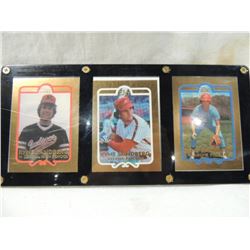 3 RYNE SANDBERG 23KT GOLD BASEBALL CARDS