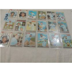 LOT 18 1970 TOPPS BASEBALL CARDS