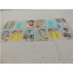 LOT 10 1968 TOPPS BASEBALL CARDS