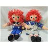 Image 2 : LOT 2 RAGGEDY ANN & ANDY DOLLS