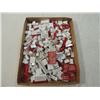 Image 2 : BOX LOT VINTAGE RED & WHITE BUILDING BLOCKS