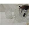 Image 2 : LOT 5 MISC GLASSWARE MUGS, PAINTED VASES