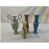 Image 1 : LOT 4 SMALL MARBLE BUD VASES