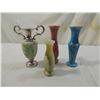 Image 2 : LOT 4 SMALL MARBLE BUD VASES