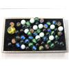 Image 1 : LOT 48 VINTAGE MARBLES & SHOOTER