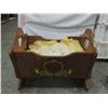 Image 1 : WOODEN ROCKING DOLL CRIB