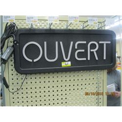 'OUVERT' SIGN