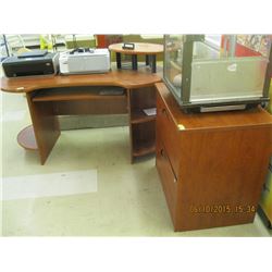 DESK WITH 2 DWR FILE CABINET