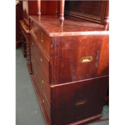 19c oak military chest…